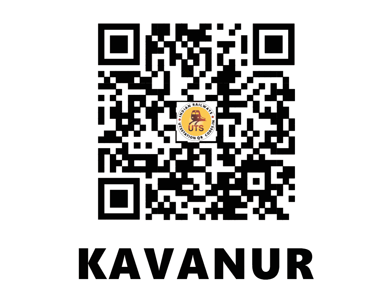 UTS QR Code for KAVANUR - KVN - SR (TAMIL NADU)